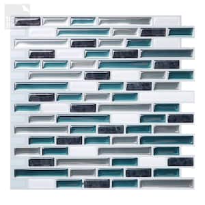 Como Bay 10 in. W x 10 in. H Peel and Stick Self-Adhesive Decorative Mosaic Wall Tile Backsplash (10-Tiles)