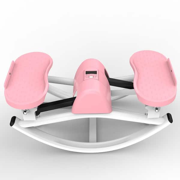 Lateral Stepper Machine with Resistance Bands, Anti-Slip Mat, and LCD Monitor for Full Body Home Workout