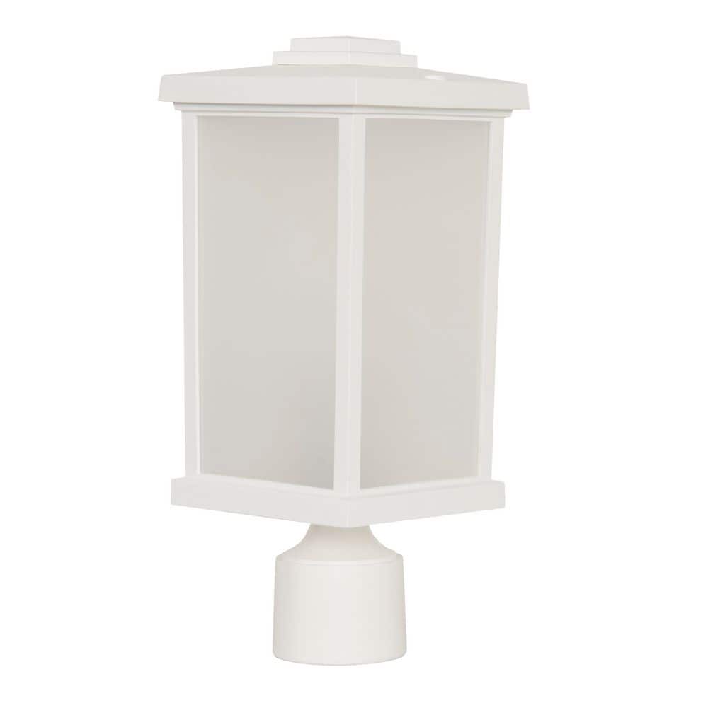 Resilience Lanterns 1 Light White Metal Hardwired Outdoor Weather Resistant Post Light with No Bulb Included price history on PriceWatchPro