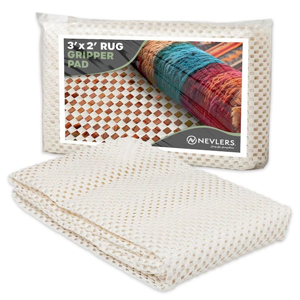 2 ft. x 3 ft. Premium Grip and Dual Surface Non-Slip Rug Pad in White