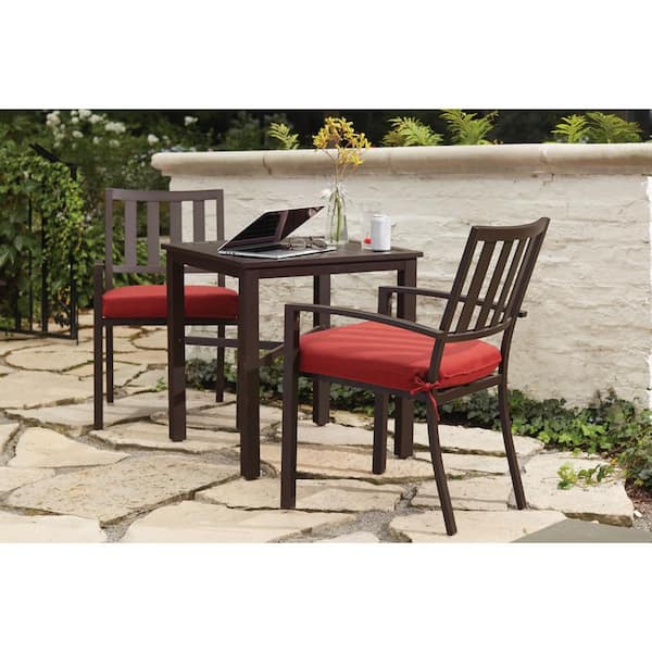 brown metal outdoor chairs