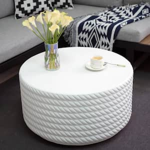 Lois 14 in. H Terrafab Indoor and Outdoor Use White Coffee Table