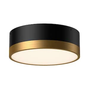 BRISBANE 12 IN AGED BRASS FLUSH MOUNT