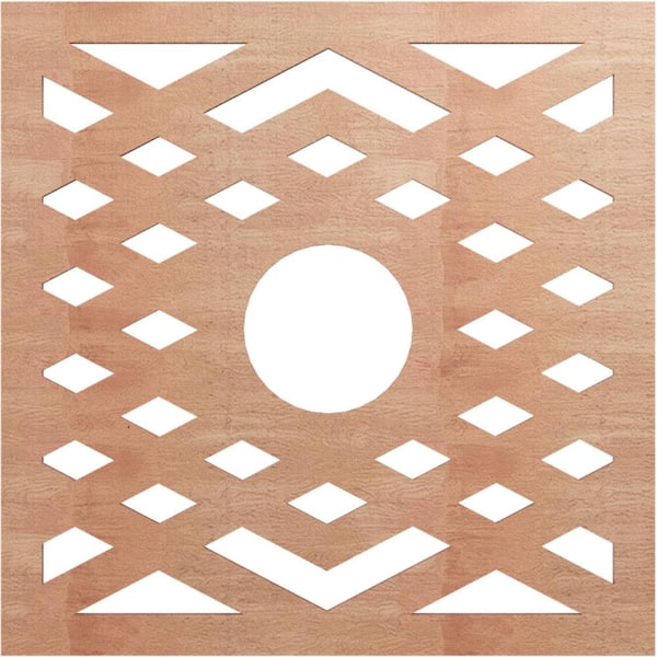 Ekena Millwork 0.375 in. x 5.125 in. x 20 in. Wood Medallion Moulding