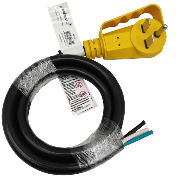 6 ft. 10/3 30 Amp 250-Volt NEMA 6-30 Replacement Power Cord with Handle (6-30P to 3-Wires), Black