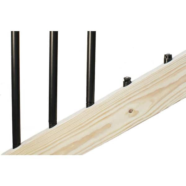 Black Round Plastic Baluster Connectors (20-Pack)