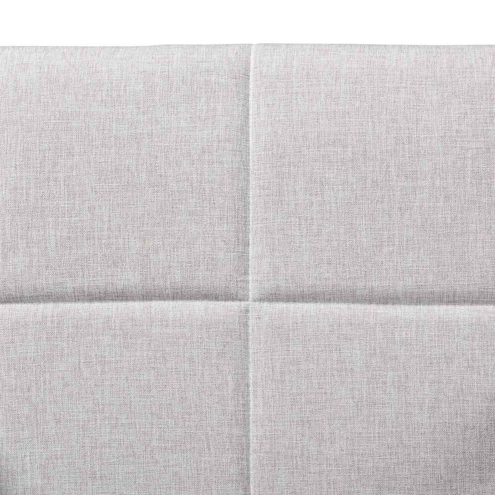 Theresa Greyish Beige and Walnut Mid-Century Modern Accent Chair