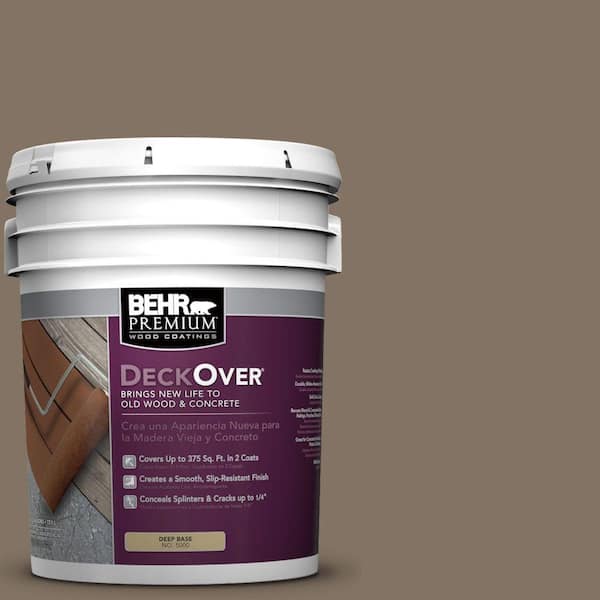 BEHR Premium DeckOver 5 gal. #SC-159 Boot Hill Grey Solid Color Exterior Wood and Concrete Coating