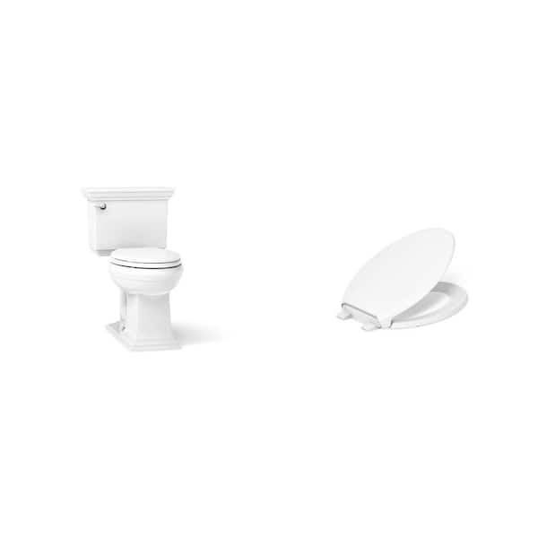 Memoirs Elongated Toilet Seat and 12 in. Rough In 2-Piece 1.6 GPF Single Flush Elongated Toilet Combo