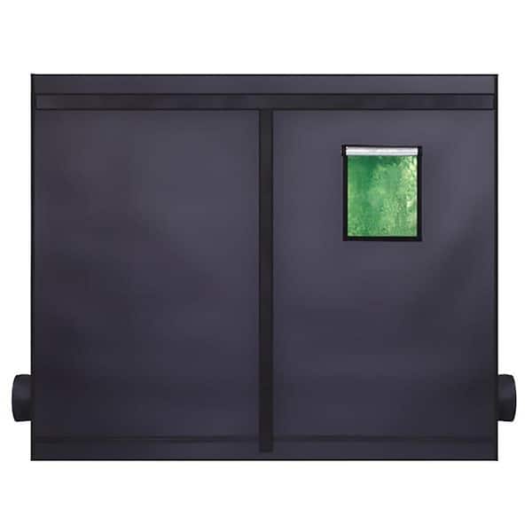 Unbranded 8 ft. W x 4 ft. D x 6.67 ft. H Black Plant Grow Tent with Observation window