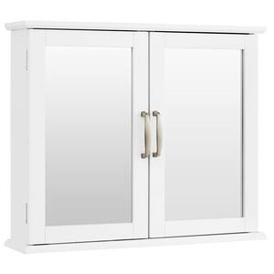 23.5 in. W x 19.5 in. H Rectangular White MDF Surface Mount Medicine Cabinet with Mirror