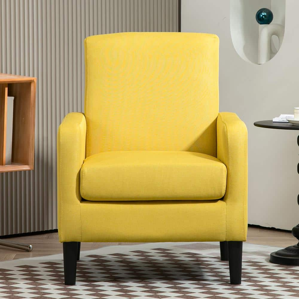 US Pride Furniture Minimalist Elegant Style Mustard Yellow Arm Chair C415 The Home Depot