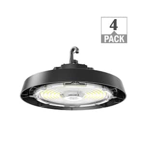 ETI LIGHTING 400-Watt Equivalent 11 in. Round Integrated LED White High Bay Light 27000-36000 Lumens Adjustable CCT 120-277V (8-Pack)