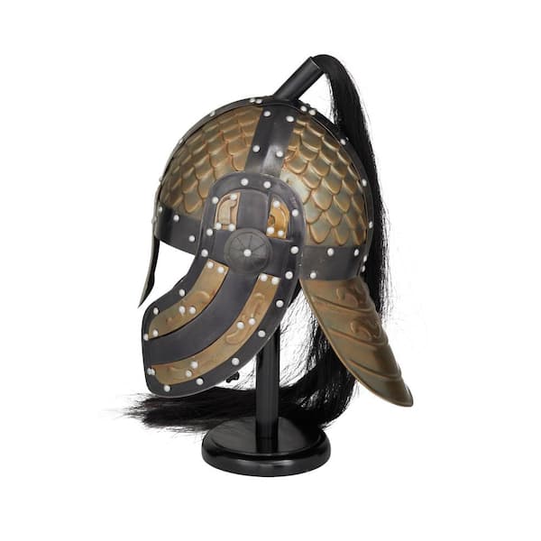 Litton Lane Silver Metal Replica Medieval Armour with Black Wood Stand  040910 - The Home Depot