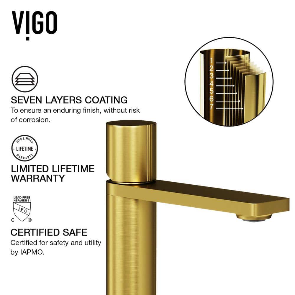 Elegant Single-Handle Matte Gold Bathroom Faucet
