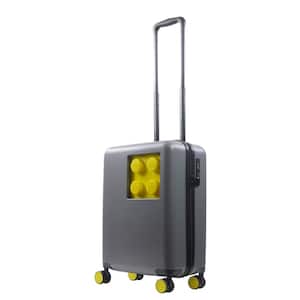 Signature Brick 2 x 2 Trolley 21 in. Carry-On Luggage Grey/Yellow