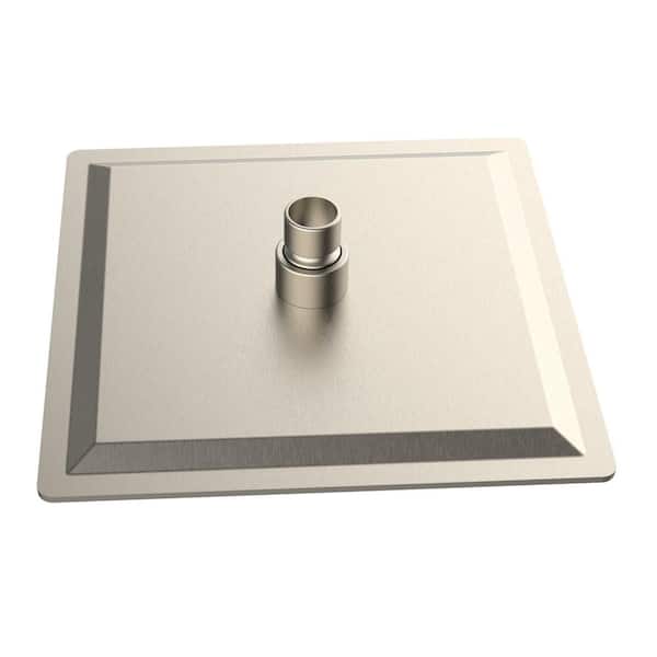 1-Spray Patterns 12 in. Single Ceiling Mount Rain Fixed Shower Head in Brushed Nickel
