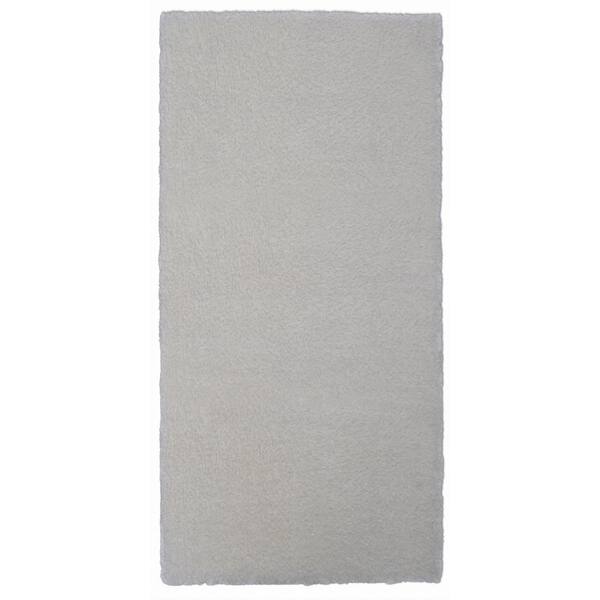 A&E Alicia Ivory 2 ft. X 3 ft. Rectangle Solid Faux fur Area rug