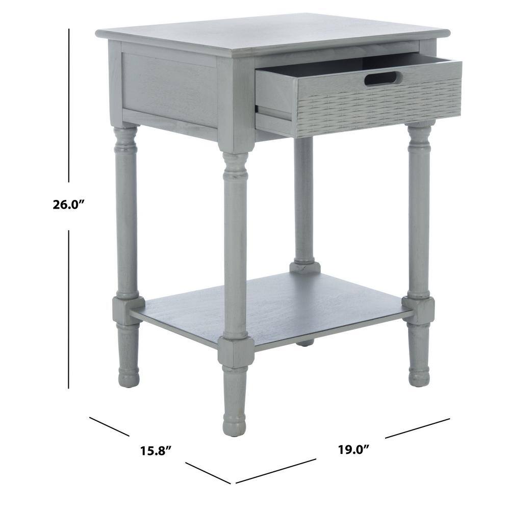 Distressed Grey Farmhouse Charm 1 Drawer Accent Table