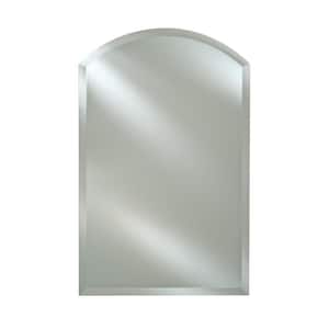 Radiance 20 in. W x 30 in. H Frameless Arched Beveled Edge Bathroom Vanity Mirror in Clear