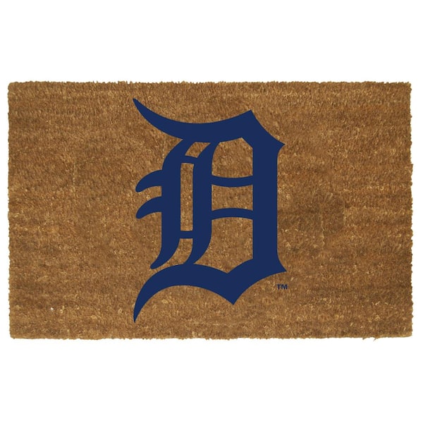 The Memory Company Detroit Tigers 19.5 in. x 29.5 in. Coir Fiber Colored Logo Door Mat