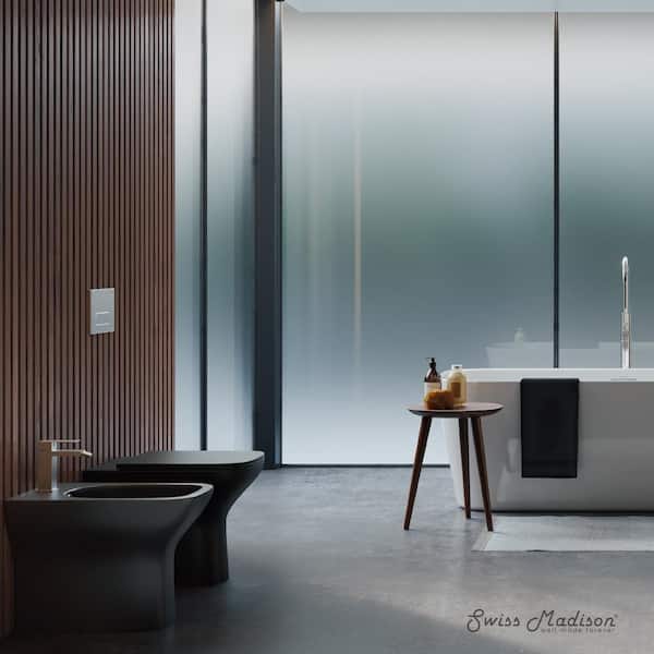 Swiss Madison Carre Elongated Matte Black Bidet - Sleek Modern Design