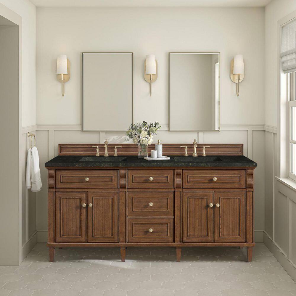 Lorelai 72.0 in. Double Bath Vanity in Mid-Century Walnut with Phantome Engineered Composite Top price history on PriceWatchPro