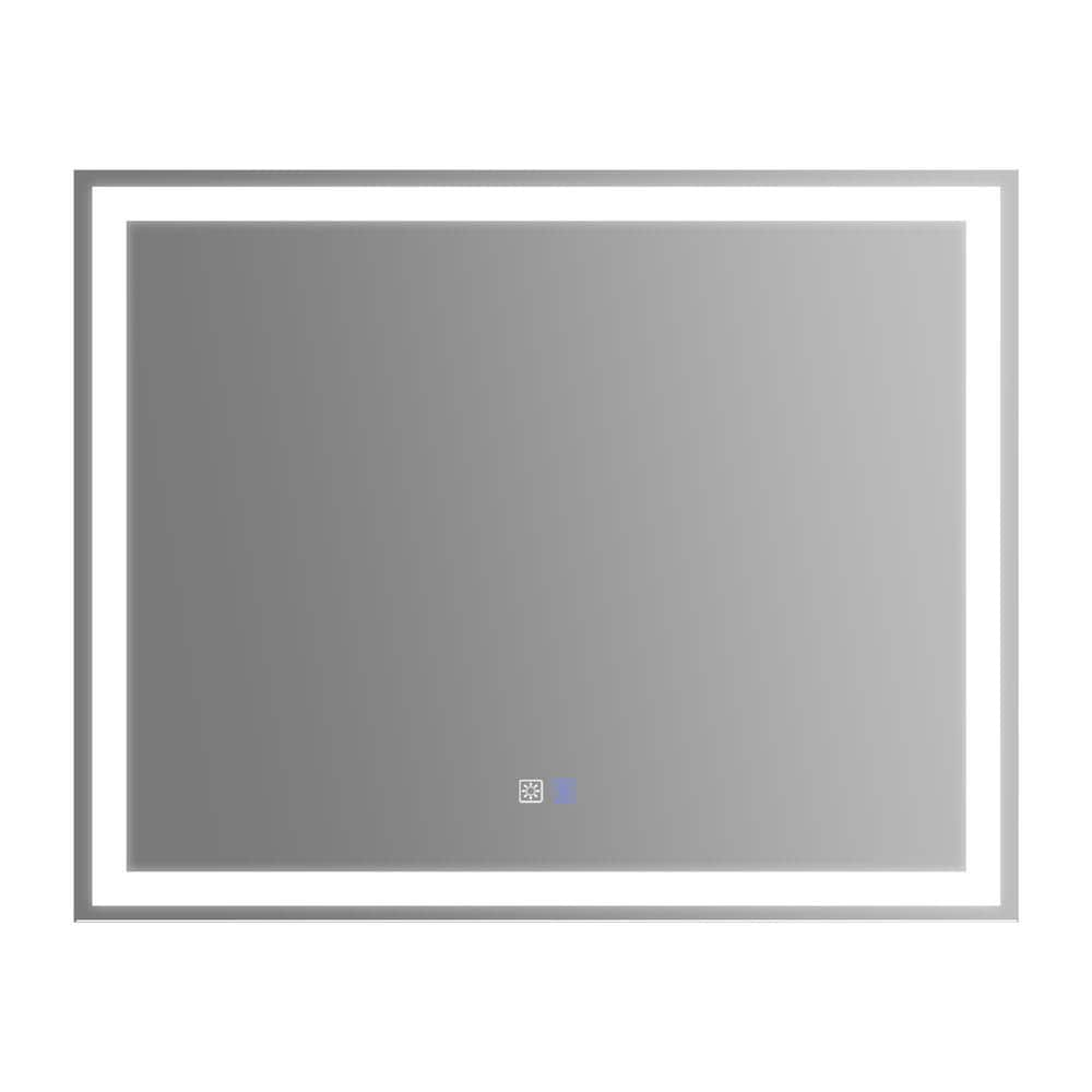 ANGELES HOME 40 in. W x 30 in. H Rectangular Frameless Wall Backlit ...