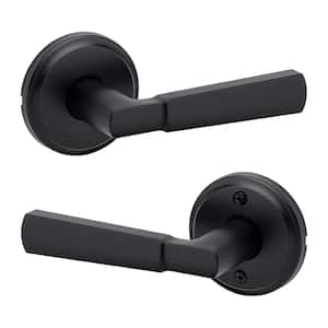 Perth Matte Black Reversible Hall Closet Bedroom Passage Door Handle with Microban Antimicrobial Technology