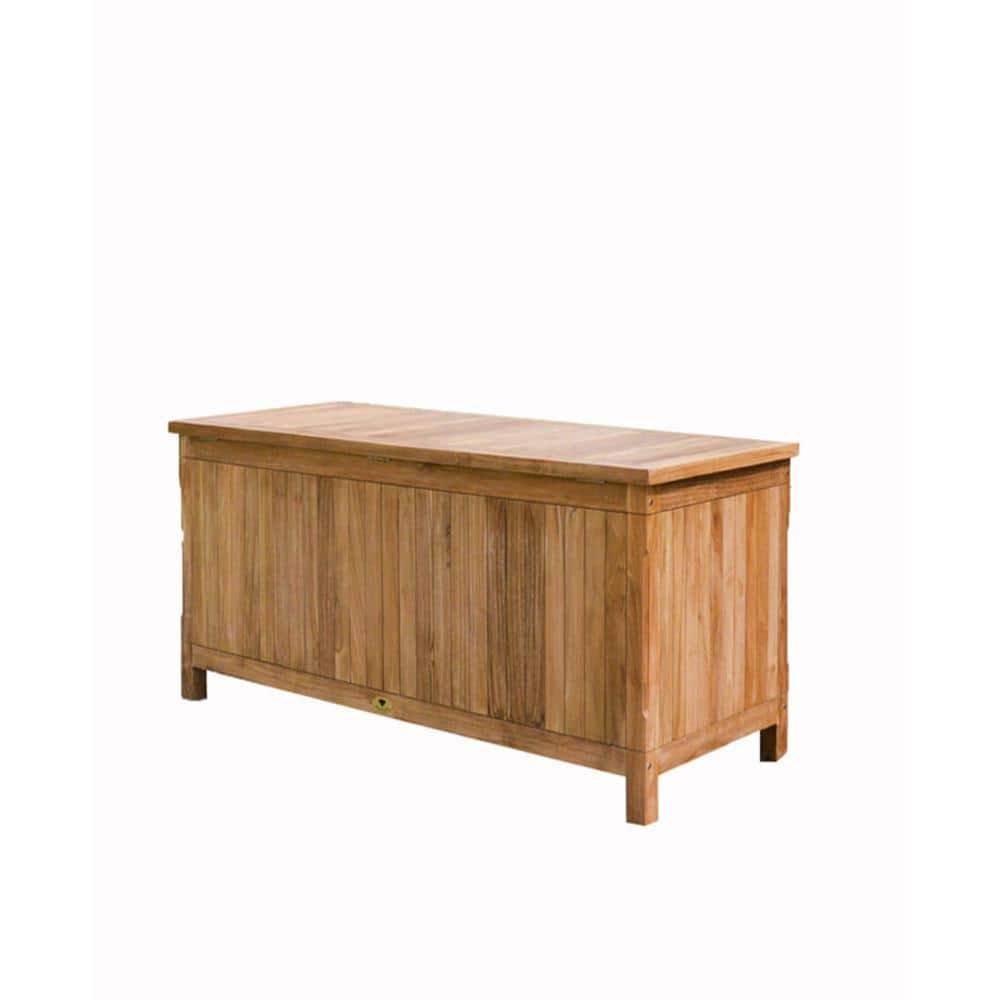 Beespoke Pavilion Teak Outdoor Storage Bench8008199 The Home Depot