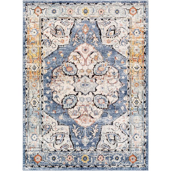 Artistic Weavers Ella Blue 5 ft. x 7 ft. Traditional Indoor Area Rug
