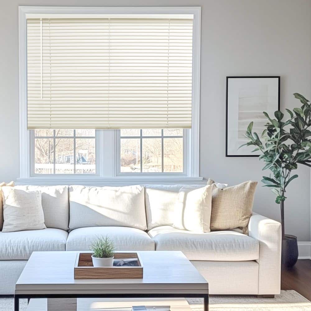 Alabaster Cordless Room Darkening Vinyl Mini Blind with 1 in. Slats - 80 in. W x 48 in. L price history on PriceWatchPro