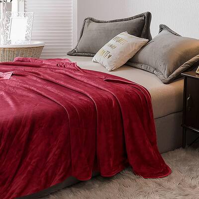 Red Flannel 62 in. x 84 in. Heated Electric Throw Blanket with 10 Heating Levels