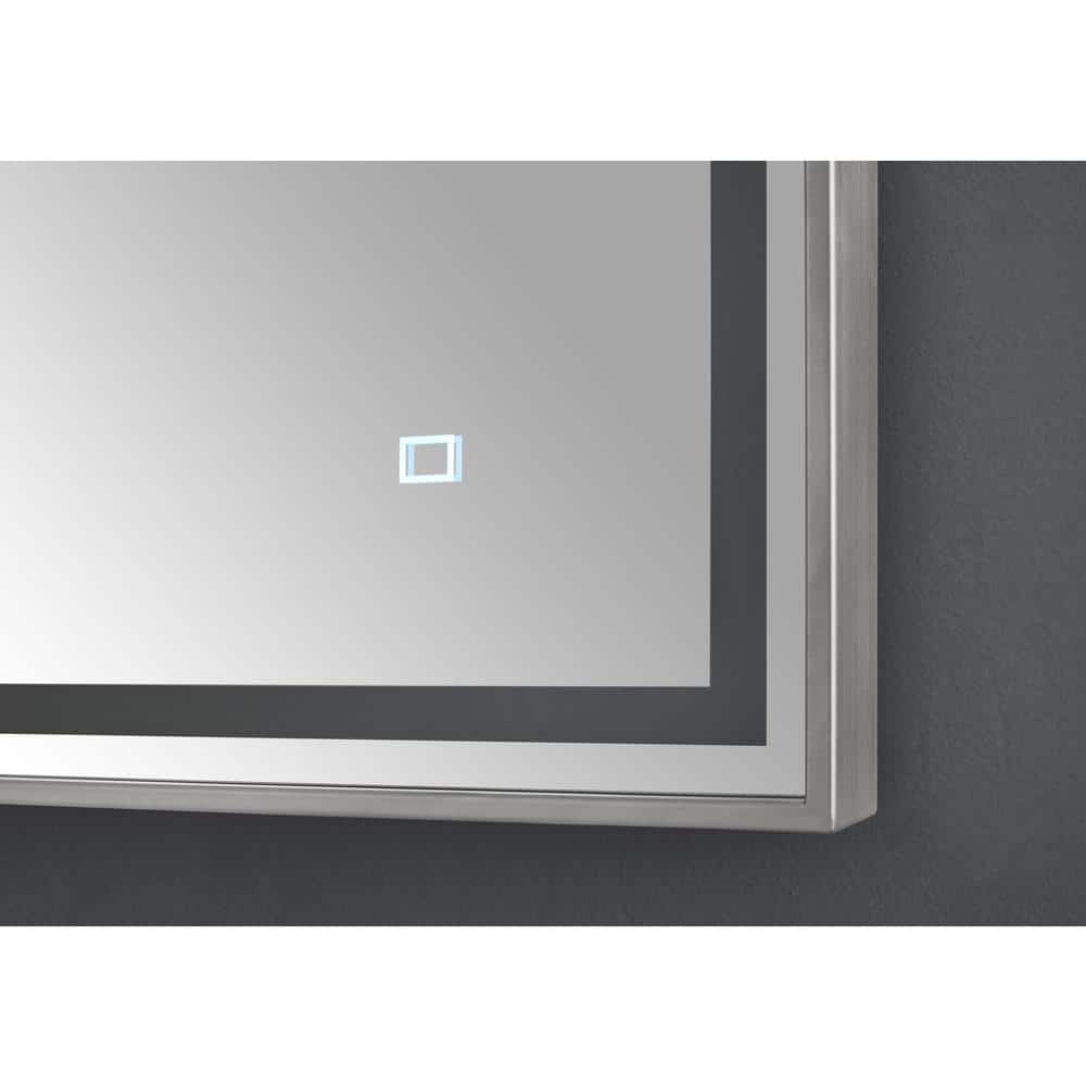 Rectangular Stainless Steel LED Bathroom Vanity Mirror