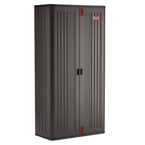 40 in. W x 80.25 in. H x 20.25 in. D Plastic Freestanding Garage Cabinet in Slate
