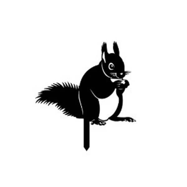 Unbranded Squirrel Garden FInsert Iron Decoration Metal Squirrel Garden Art For Outdoor Decorations