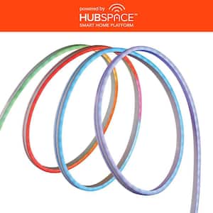 16.4 ft. Smart RGBWIC Dynamic Color Changing Dimmable Plug-In LED Neon Flex Strip Light Powered by Hubspace