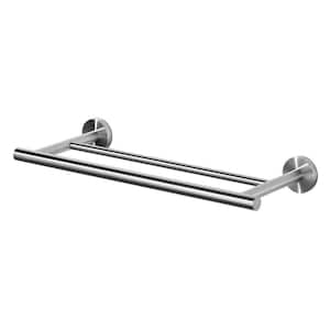 16 in. Stainless Steel Double Towel Bars for Bathroom, Wall Mount Towel Holder in Brushed Nickel