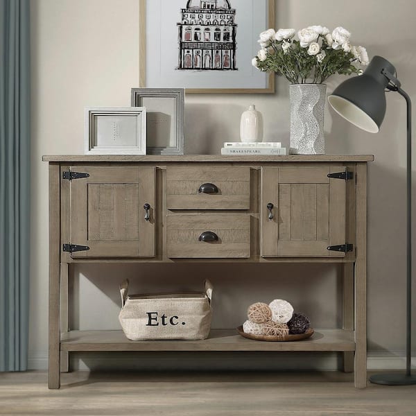 CSC DECOR INC Retro Style Rustic Freestanding Wood 48 in