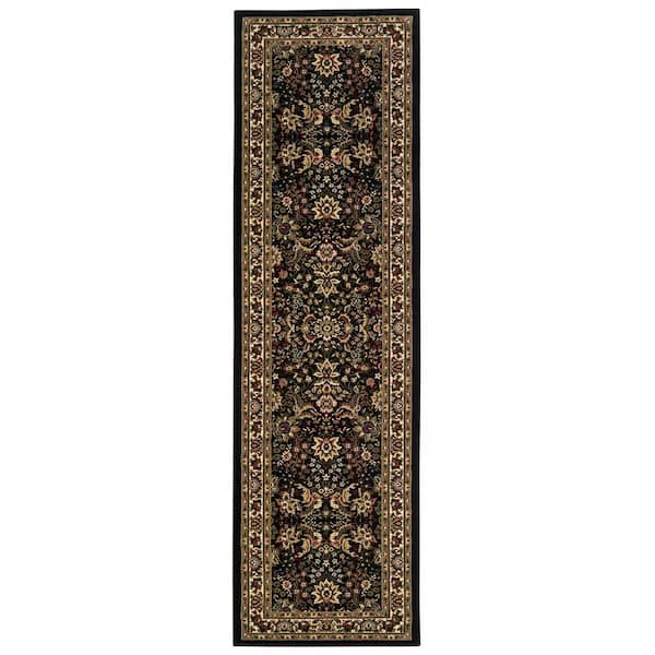 Westminster Black 3 ft. x 9 ft. Runner Rug