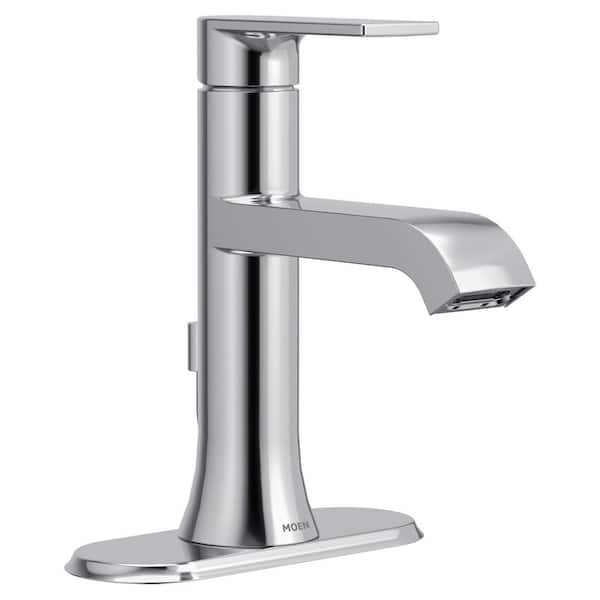 Genta LX Single Hole Single-Handle Bathroom Faucet with Drain Assembly in Chrome