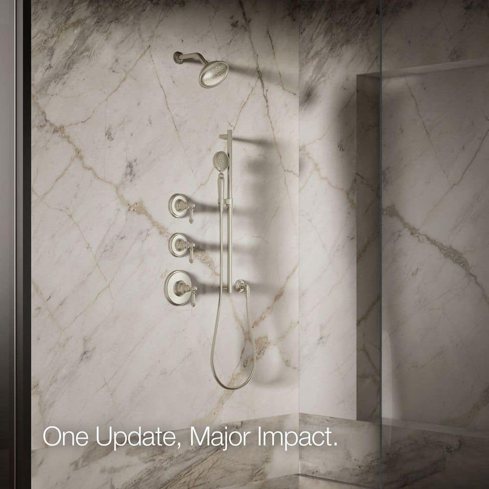 Artifacts Elegance Wall-Mounted Shower Head in Vibrant Brushed Nickel
