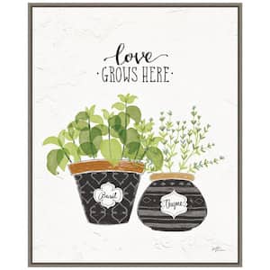 22 .50 in. x 27.75 in. Fine Herbs V Valentine's Day Holiday Framed Canvas Wall Art