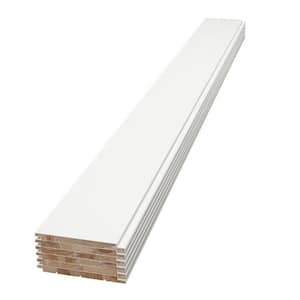 0.6 in. x 7.25 in. x 7 ft. White Rustic Shiplap Weathered Barn Wood Boards (Set of 6-Pack)