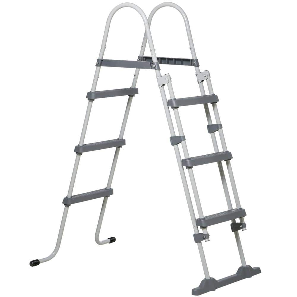 outsunny-59-in-a-frame-flip-up-above-ground-swimming-pool-ladder-for