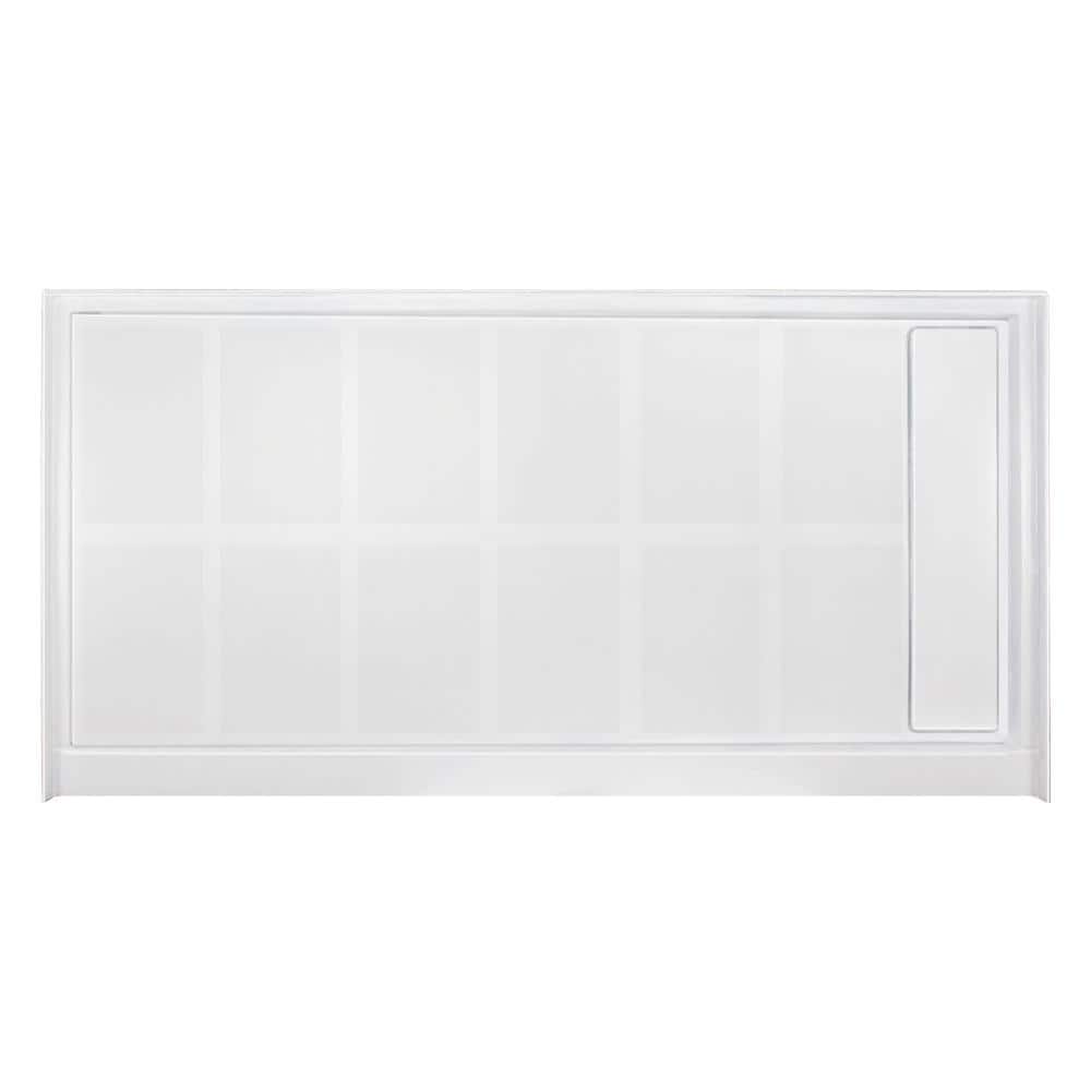 White Rectangular 60'' x 34'' Resin Shower Base with Right Drain