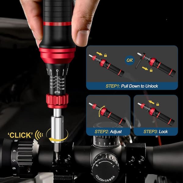 YICHUHAOXI 64-Piece Torque Screwdriver Set T-bar Handle 10-80 in
