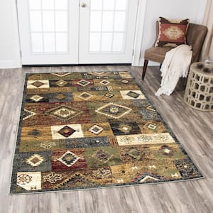 Xceed Multicolor 5 ft. 2 in. x 7 ft. 3 in. Rectangle Area Rug