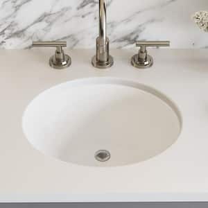 Newcastle 19-3/4 in. Undermount Ceramic Oval Bathroom Sink in White