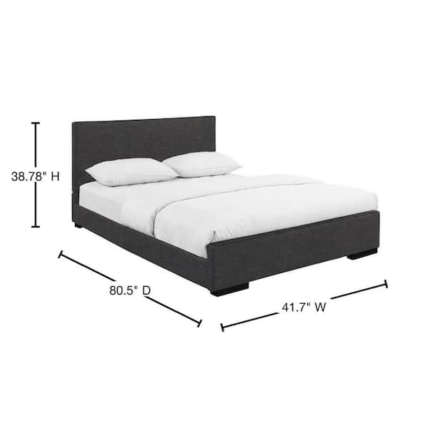 Hindes upholstered store platform bed